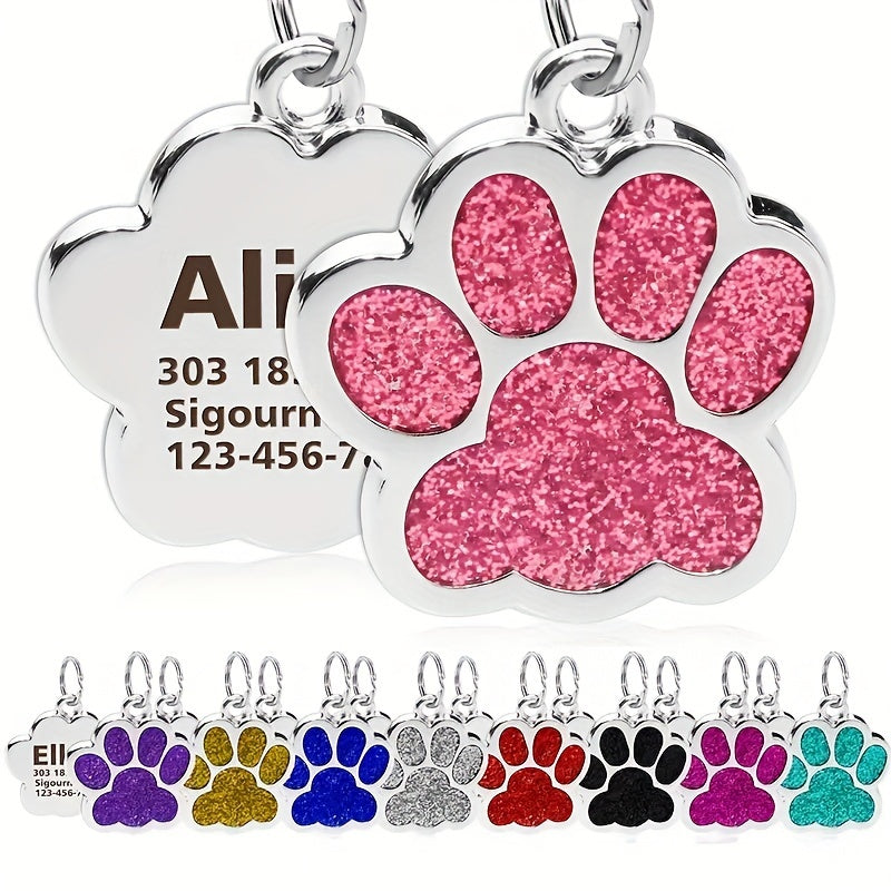 Customized Personalized Dog ID Tags Can Be Customized To Engrave Dog Name Tags, Cat Paw Pendants, Dog Collars With Nameplates - Glamorous pet supplies 