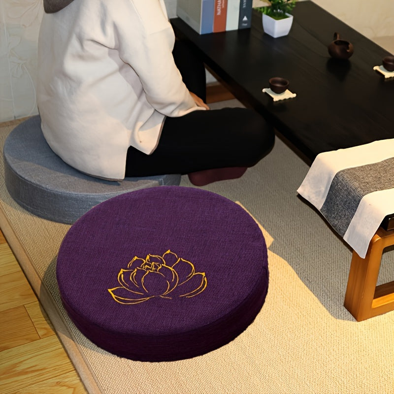 Premium Round Zafu Pillow for Yoga, Zen, Floor Sitting, and Kneeling