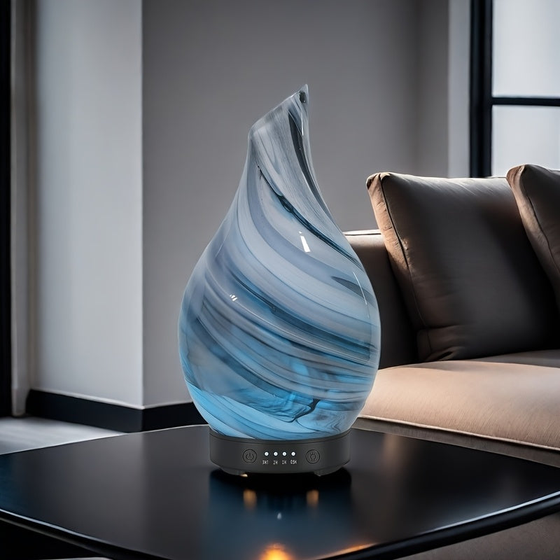 Handmade Glass Essential Oil Diffuser with Soundwave Technology, BPA-Free