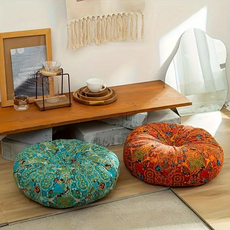 Thick Bohemian Round Meditation Cushion